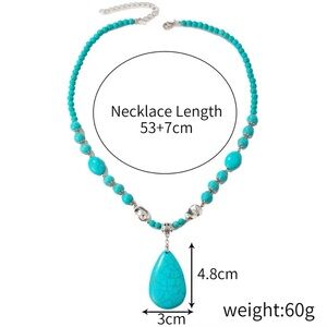 Turquoise stone necklace
